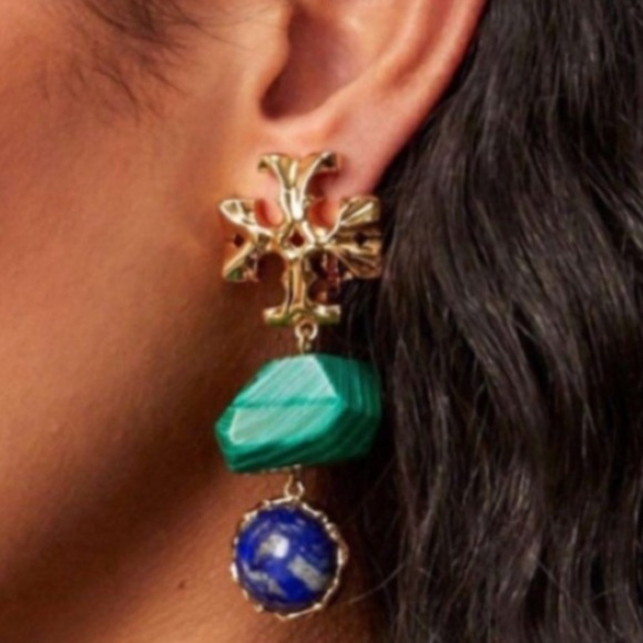 TB Jewelry - Sold out Roxanne semiprecious stone double drop statement earrings